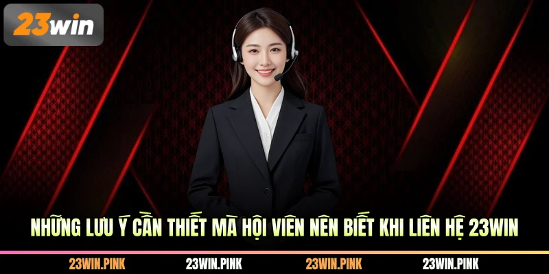 Những lưu ý cần thiết mà hội viên nên biết khi liên hệ 23WIN