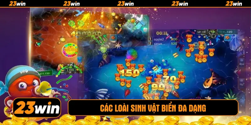 Các loài sinh vật biển đa dạng