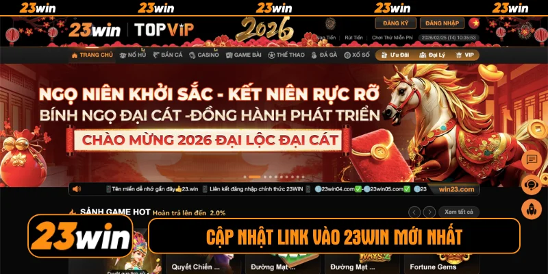 Cập nhật link vào 23WIN không bị chặn