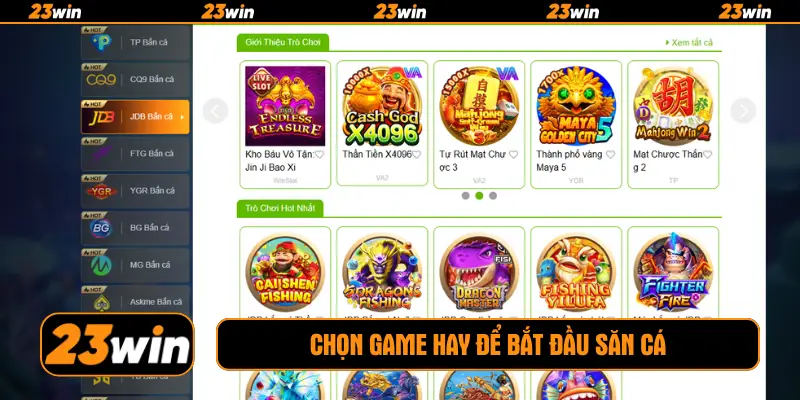 Chọn game hay để bắt đầu săn cá