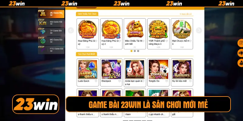 Game bài 23win là sân chơi mới mẻ