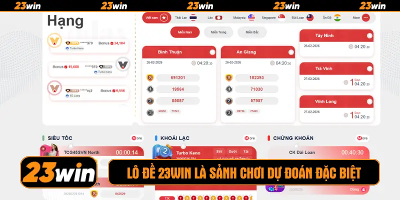 Lô đề 23win là sảnh chơi dự đoán đặc biệt