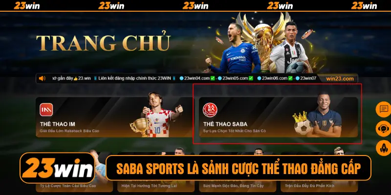 Saba sports là sảnh cược thể thao đẳng cấp