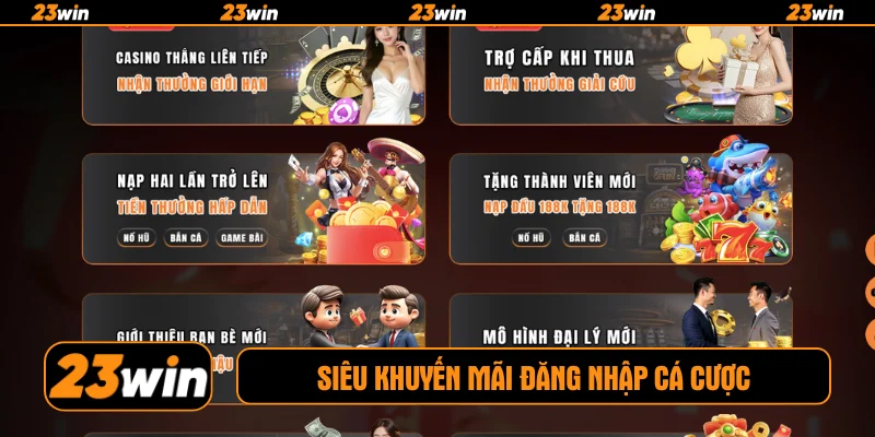 Siêu khuyến mãi đăng nhập cá cược