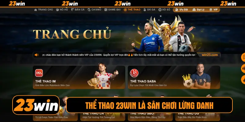 Thể thao 23win là sân chơi lừng danh